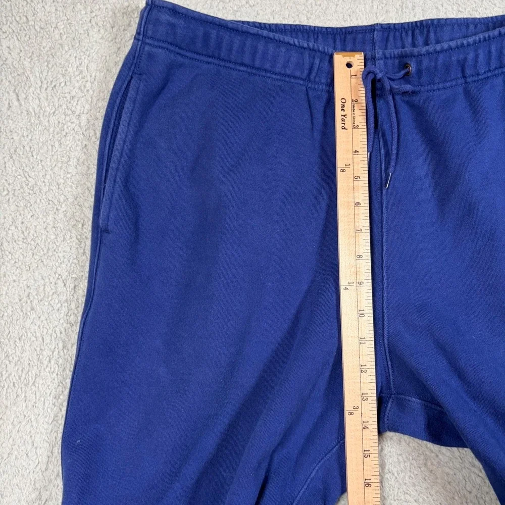 VTG J. Crew Sportswear Blue Fleece Sweatpants Men's Large Joggers‎ Sweatpants